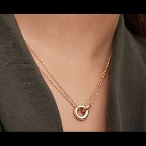 Mejuri Vermeil Linked Gold Layered Circle Pendant Necklace